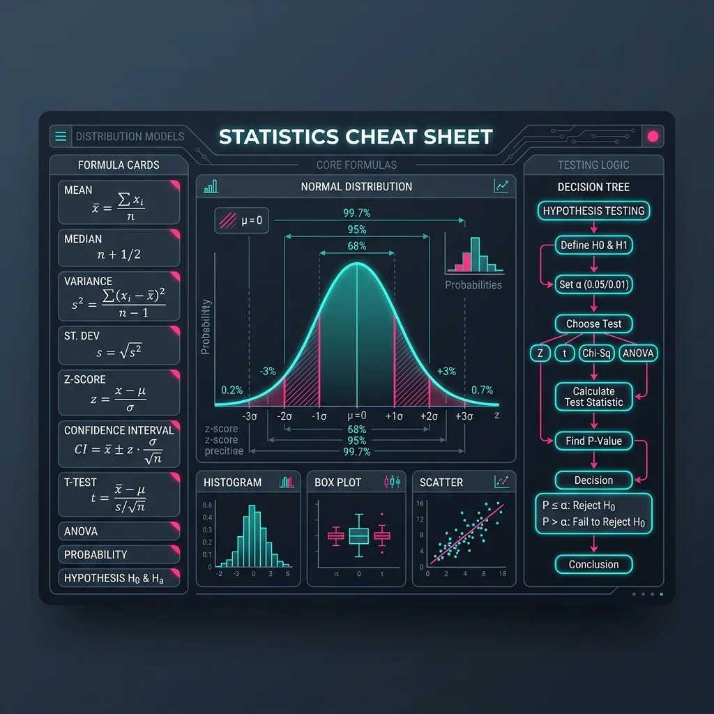 Statistics Cheat Sheet